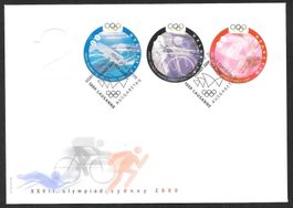 FDC Serie 1010-1012 Olympiade Sydney ET 15.9.2000