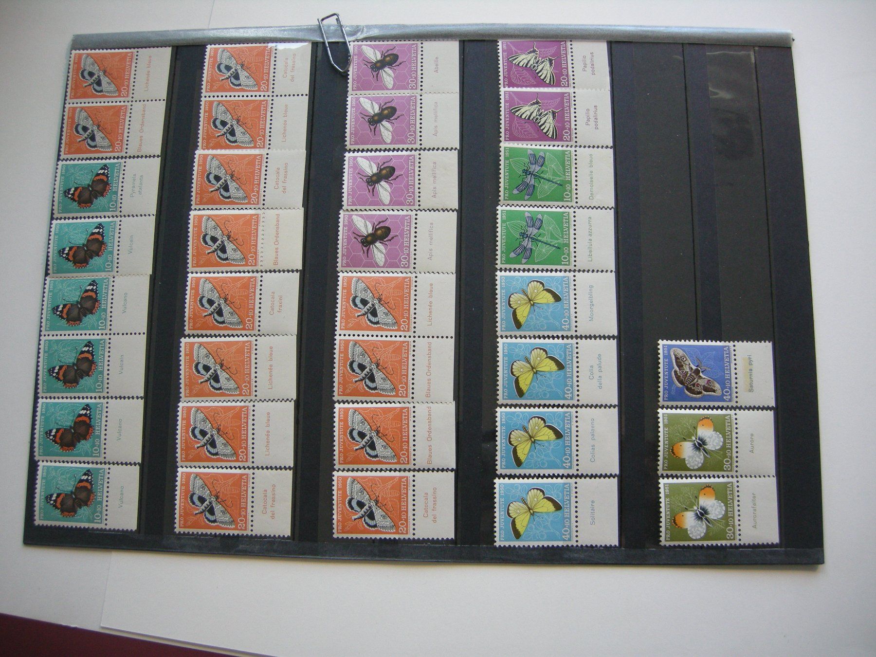 Tutti i francobolli: 1950/1951, PRO JUVENTUITE TABS, RESTLOT POSTFRISCH/** – Usato da Rüti ZH venduto da jupi1945 1
