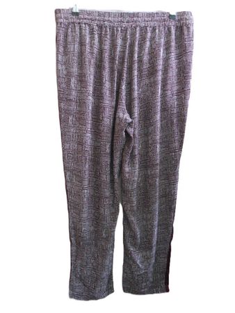 s.Masse Gr. 48 Sommerhose bequem Visko Farbe Aubergine/Weiss