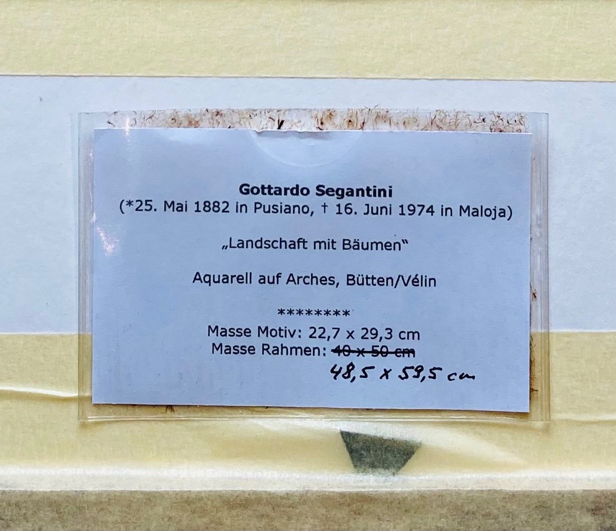 Dipinti: Gottardo Segantini, Originalgemälde – Usato da Einsiedeln venduto da artgallery59 4