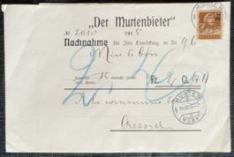 Brief Murtenbieter 1915 Nachnahme