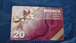 Migros Geschenkkarte leer, für Sammler