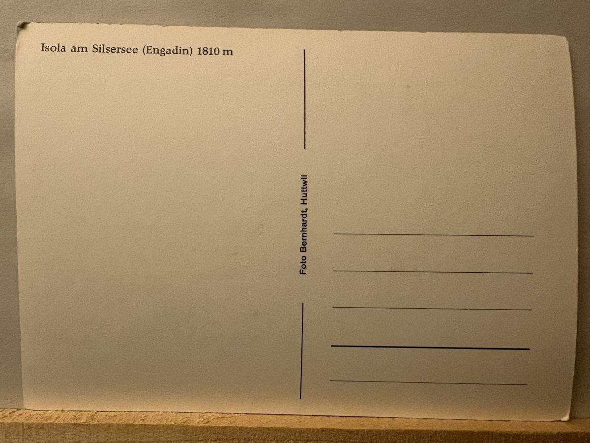 Cartes postales: AK von Isola am Silsersee – D'occasion à Rümlang par Kartenpost1 1