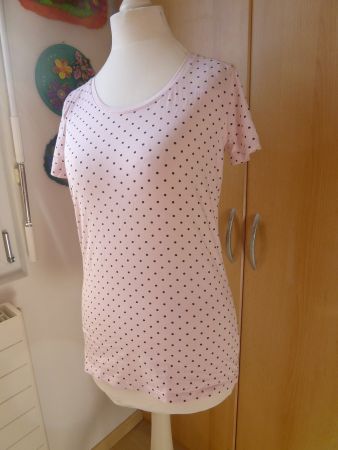 rosa gepunktes T-Shirt Gr. S