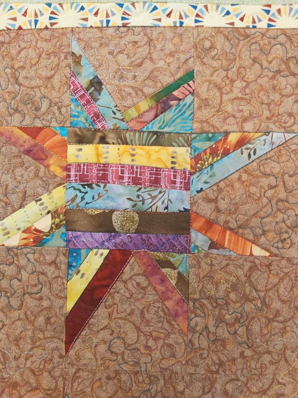 Tutte le decorazioni: Patchwork Quilt "Neun Sterne" Unikat 95 x 93 cm – Nuovo (secondo la descrizione) da Wetzikon ZH venduto da Meltingpot29 2