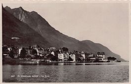 St-Gingolph Suisse, Le Quai, circulée 1937