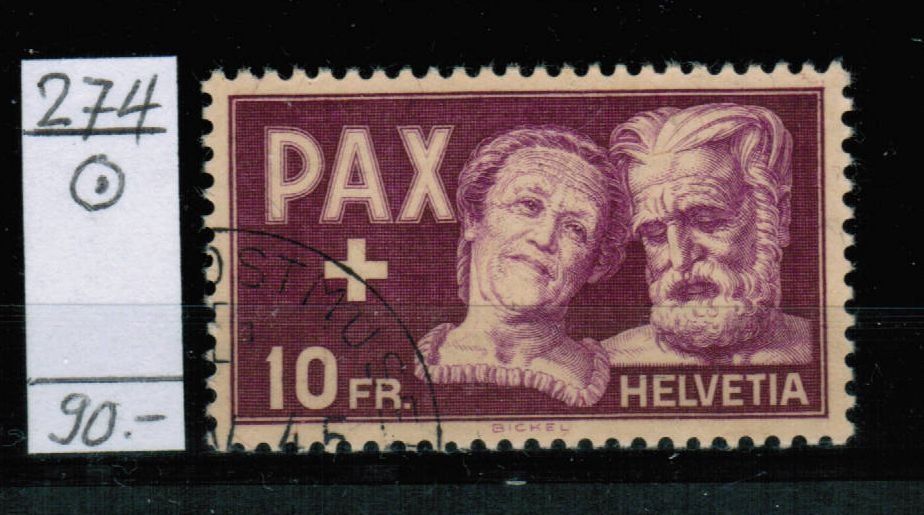 Tutti i francobolli: Pax Nr.274 - gestempelt – Usato da Bern venduto da peri02