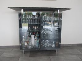 Sideboard (Farbe: blau/schwarz)