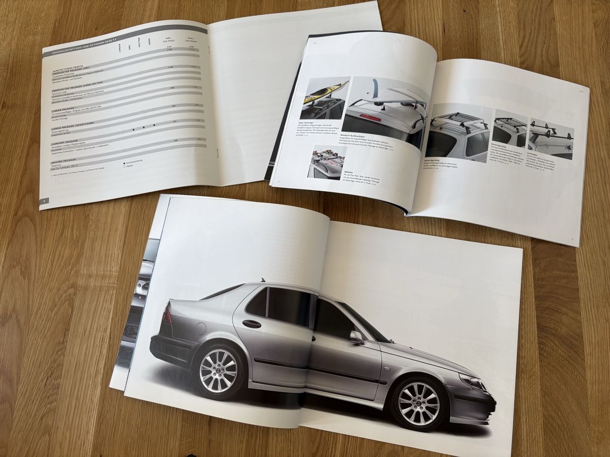Saab Documenti: 3 Saab 95 Broschüren Limousine 2003 – Usato da Rikon im Tösstal venduto da Spellbinder 6