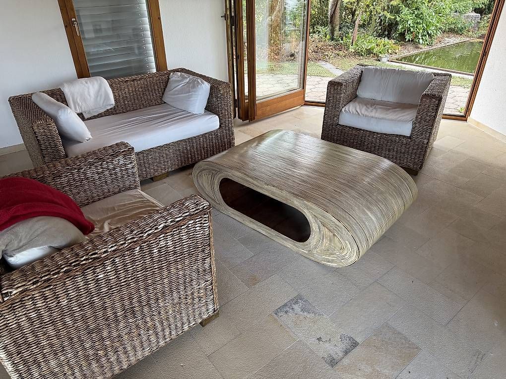 Tables: Designer Salontisch aus Rattan – D'occasion à Deitingen par Martin4500