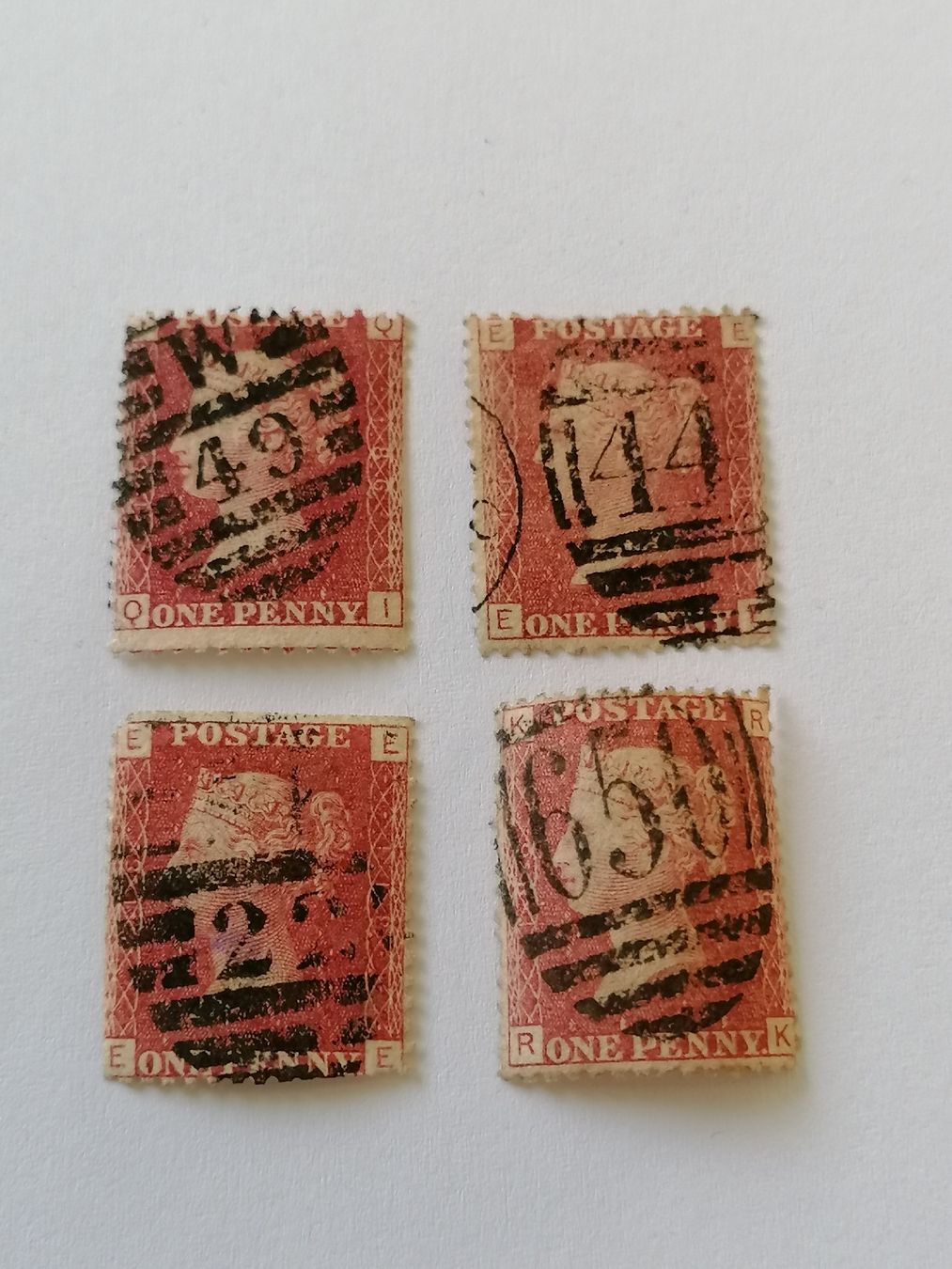 Tutti i francobolli: 4mal One Penny red 1856-81  – Usato da Happerswil venduto da tschergi