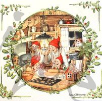 Serviette in der weihnachtsbäckerei (w306) 2Stk.