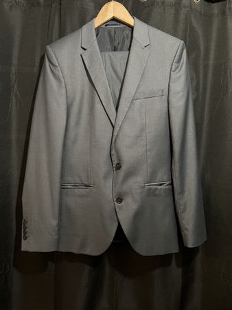 Eleganter Herren Anzug mit Hose, Grau, Grösse S