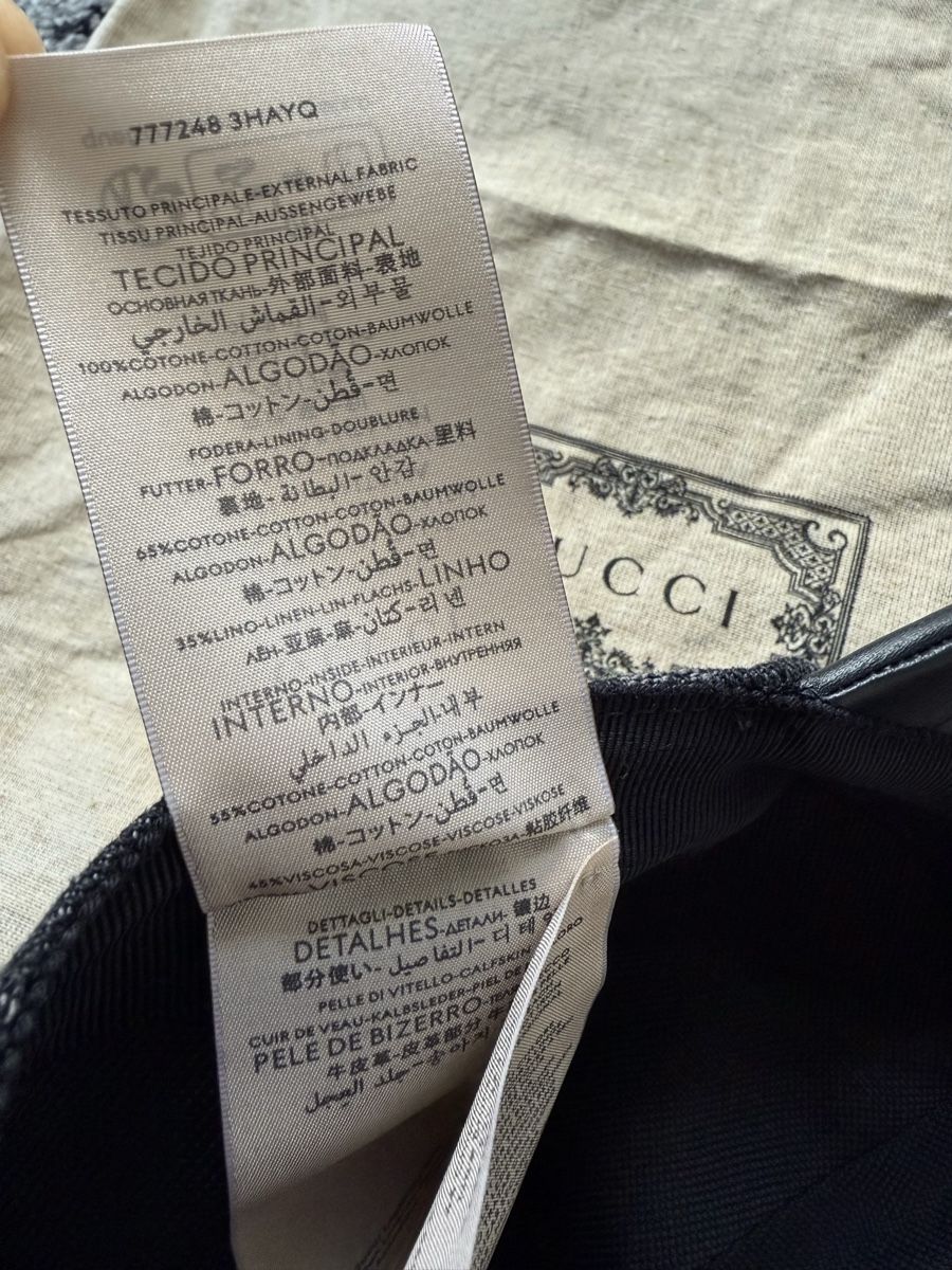 Gucci Copricapi, berretti & cappellini: Gucci Denim+Leather Baseball Cap – Nuovo e nell'imballaggio originale da Kilchberg ZH venduto da man_7q9s 5
