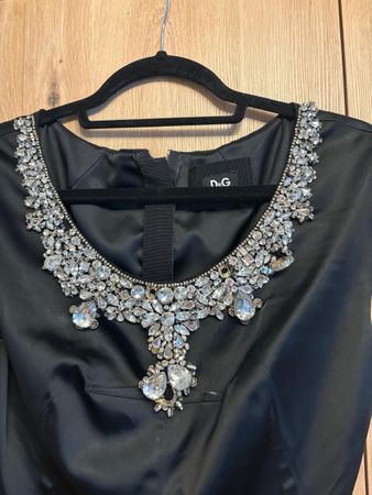 Elegantes, schwarzes D&G Kleid mit Strass - Grösse 44