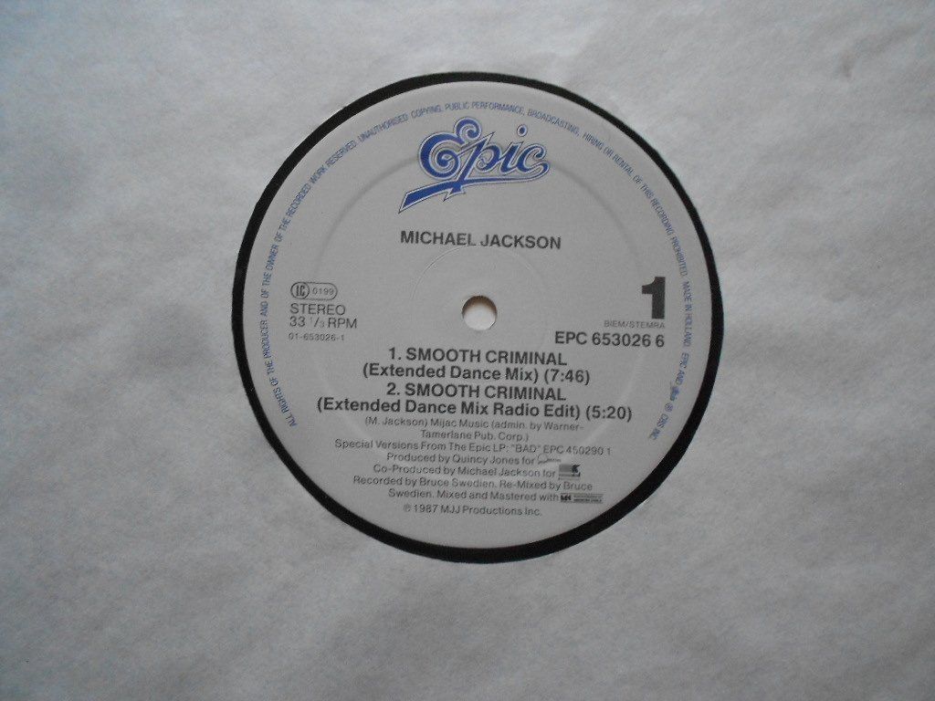 Dischi in vinile: MICHAEL JACKSON  -  SMOOTH CRIMINAL  ( MAXI SINGLE ) – Usato da Bex venduto da Giorgiob 2