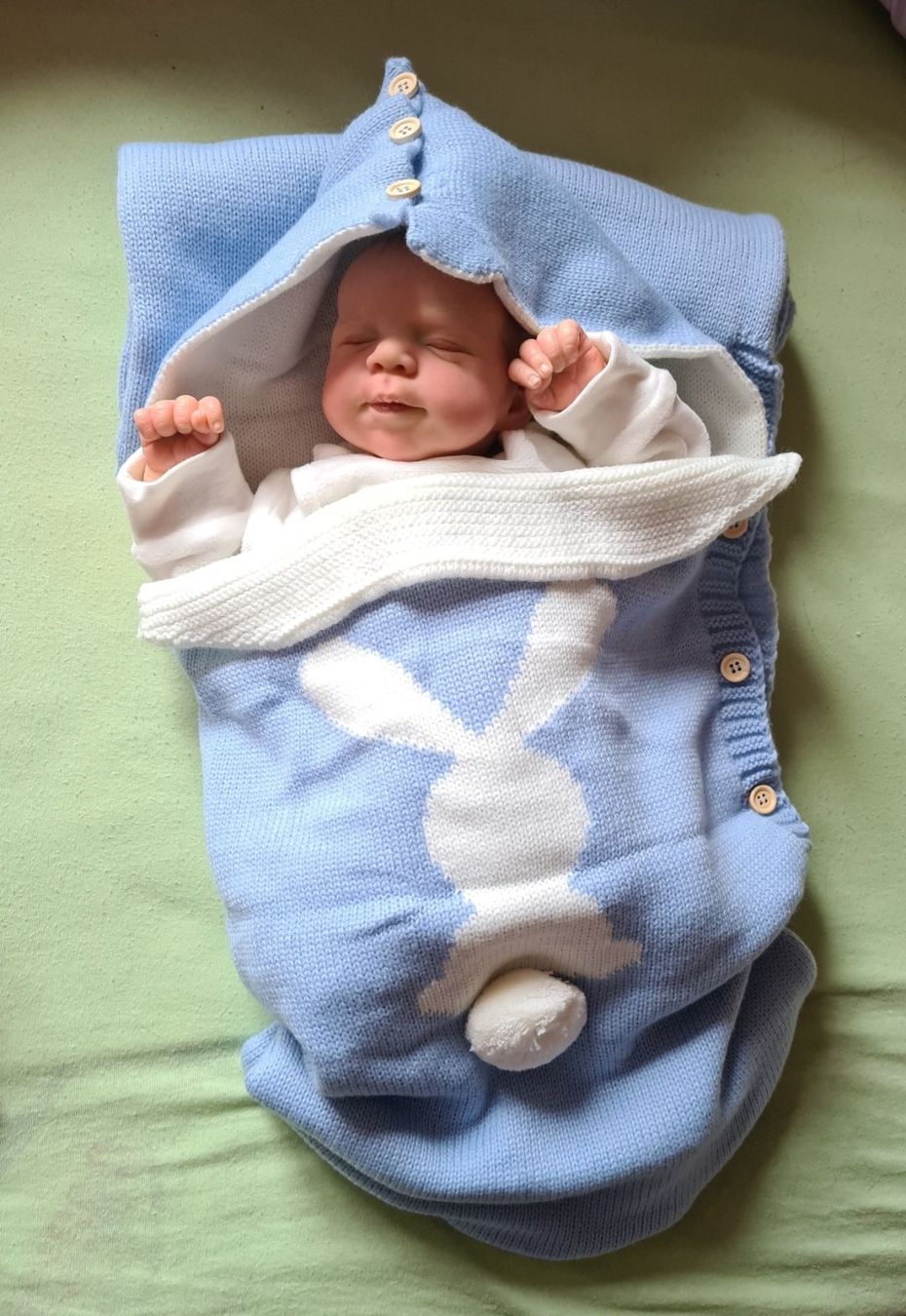 Decken: Baby Kuschelsack-Decke Häsli mit Bommel – Neu (gemäss Beschreibung) aus Winterthur von bibummi 6