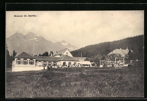 Ansichtskarten: St. Moritz, Gebäude der Meierei gegen d – Gebraucht aus Berlin von bartko-reher