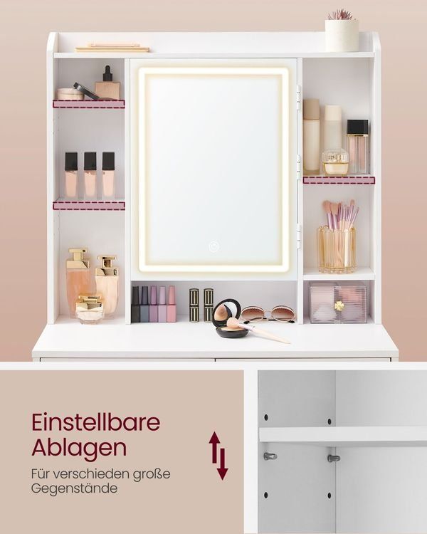 Tavoli da trucco: Schminktisch mit LED-Beleuchtung einstellbare Helligkeit MIA – Nuovo e nell'imballaggio originale da Lachen SZ venduto da MAMORU-MOEBEL 5