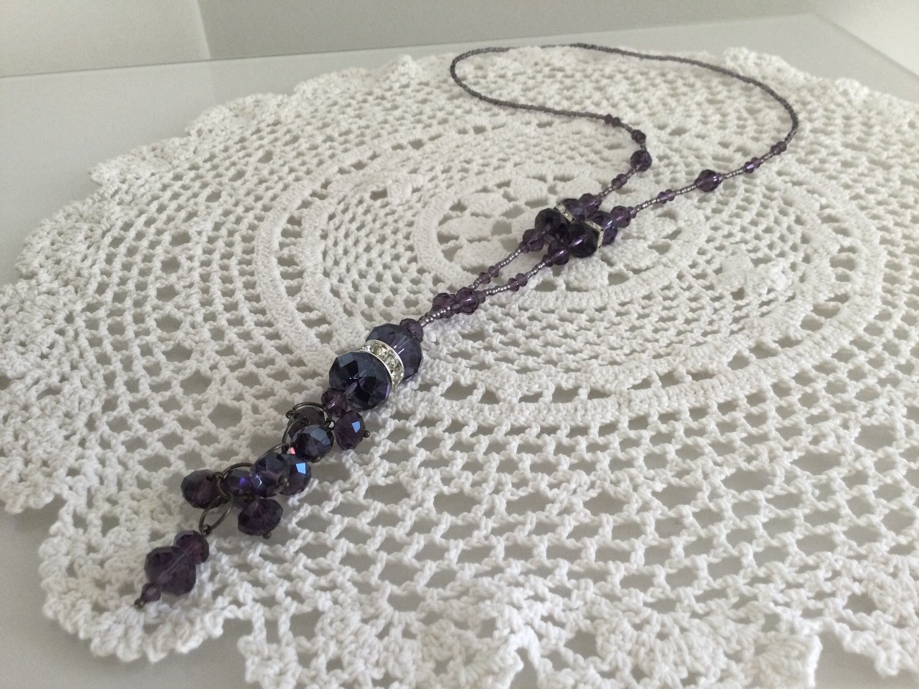 Altri gioielli: Collier + Boucles perles toupies améthyste & strass, NEUF – Nuovo e nell'imballaggio originale da Agiez venduto da chouchanelle 4
