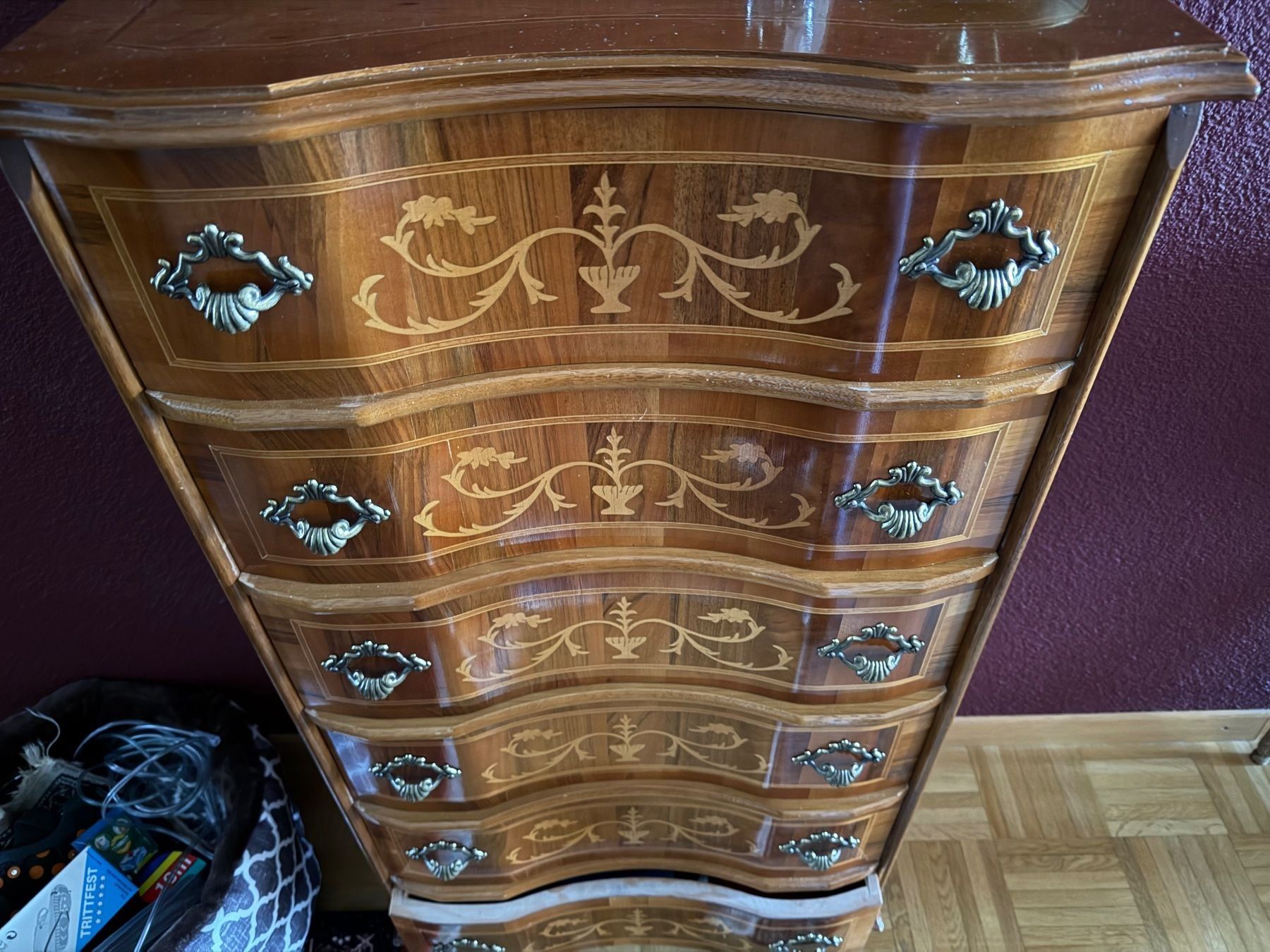 Cassettiere: Antike Intarsien Kommode Schubladen Möbel Sideboard – Usato da Walterswil BE venduto da Lonitti 2