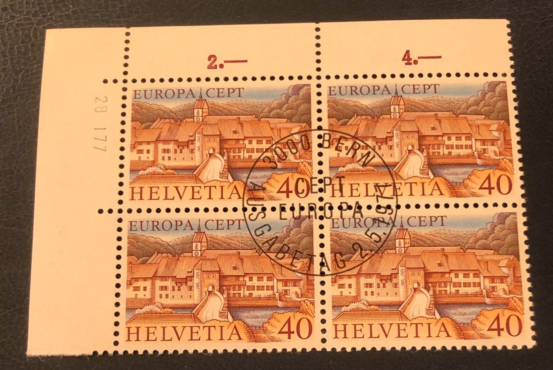 Tutti i francobolli: 4 er Block Nr.589 mit Vollstempel Bern – Usato da Aarau venduto da Billa007