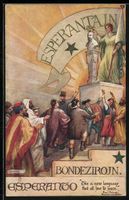 Esperanto, Bondezirojn, Frau legt Kranz 