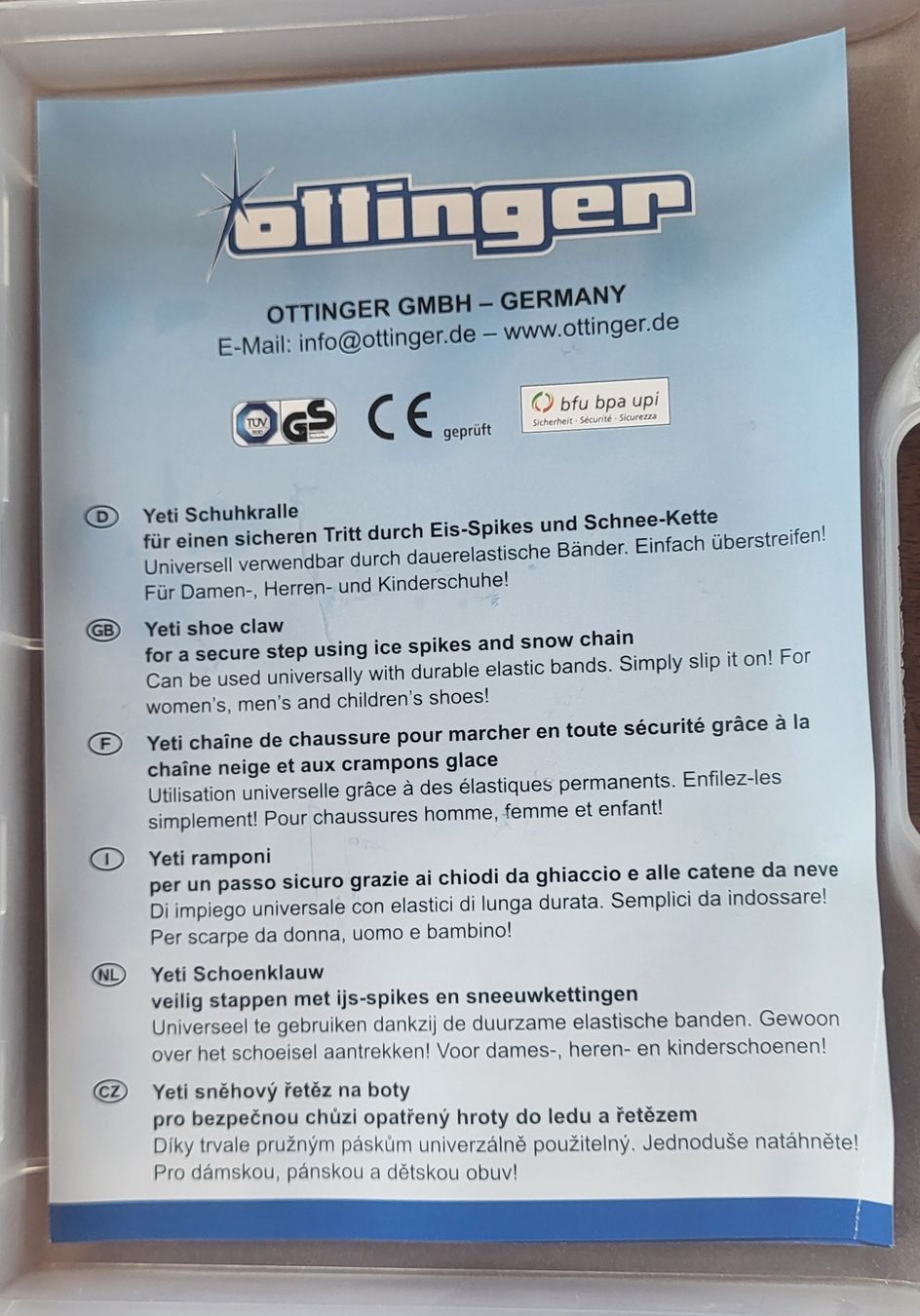 Herrenschuhe: Schuhkralle, Spikes, Schnee-Kette – Neu und originalverpackt aus Thun von aenduboumae 3