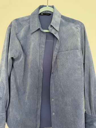 Hemd Zara Cord blau 