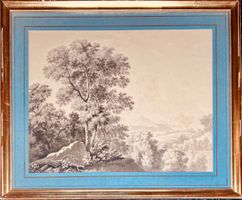 PIERRE LOUIS DE LA RIVE 1753-1817 “PAIRE D’AQUARELLES ”