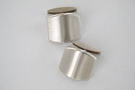 Boutons de manchette – Or blanc 18 carats, design minimalist