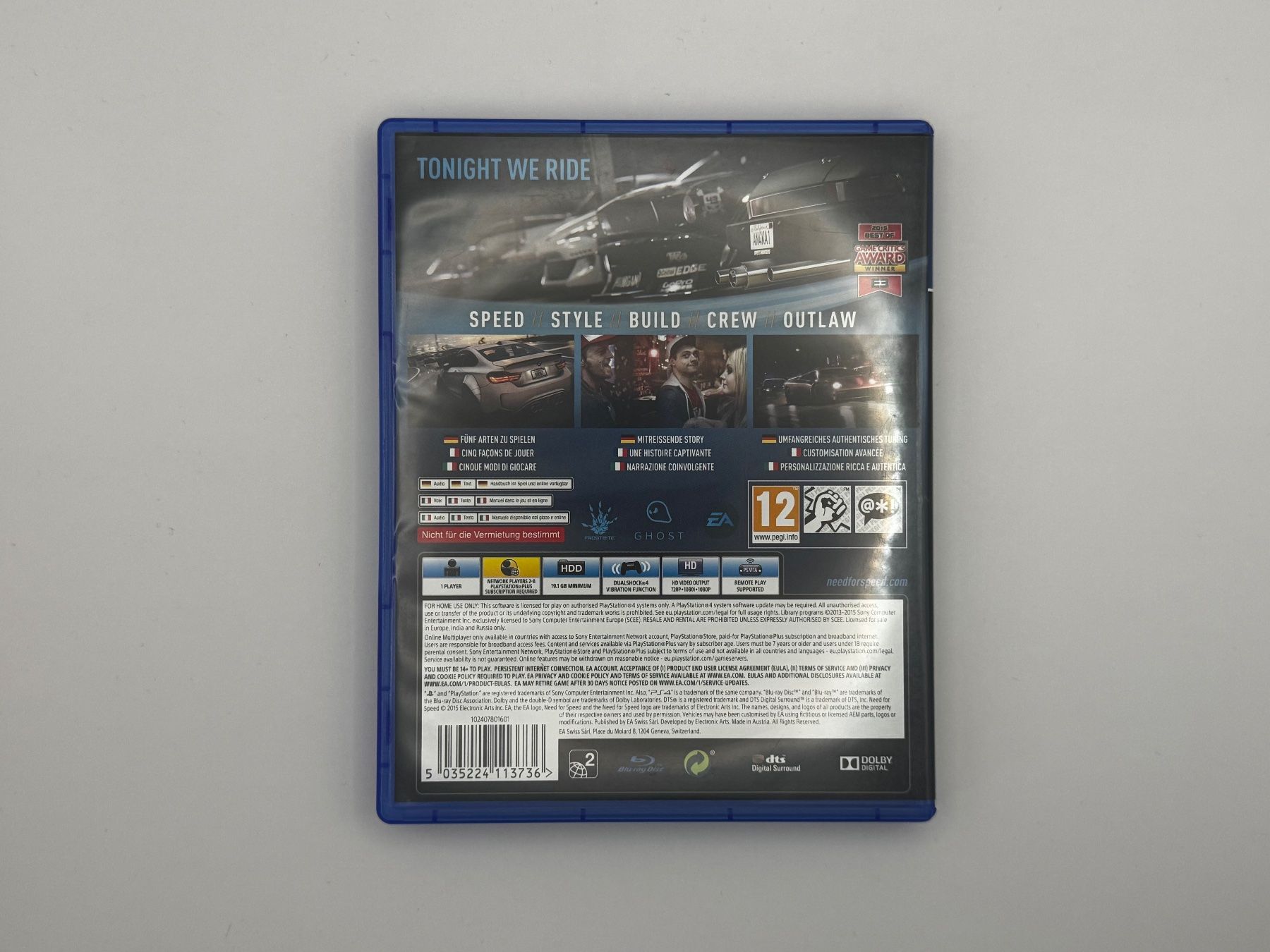 Sony Giochi: Playstation 4 - Need for Speed – Usato da Bettlach venduto da awi_7jcb 1