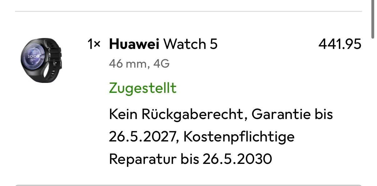 Huawei Smartwatch: Smartwatch Huawei Watch 5 schwarz – Usato da Gossau SG venduto da Pinguin10 6