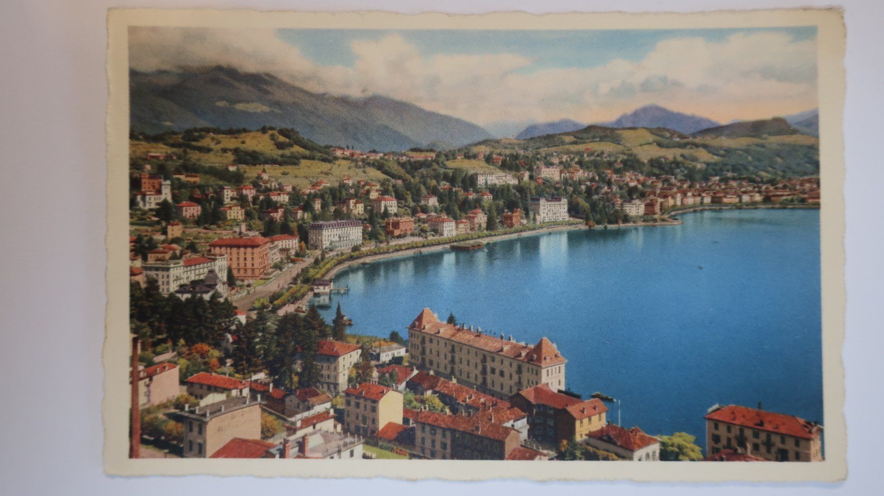Ansichtskarten: Lugano Paradiso Panorama generale  1951 – Gebraucht aus Cormoret von Pascalll2001 1