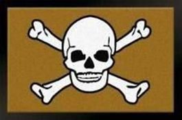 Motiv Fussmatte-SKULL - braun 40 X 60 CM