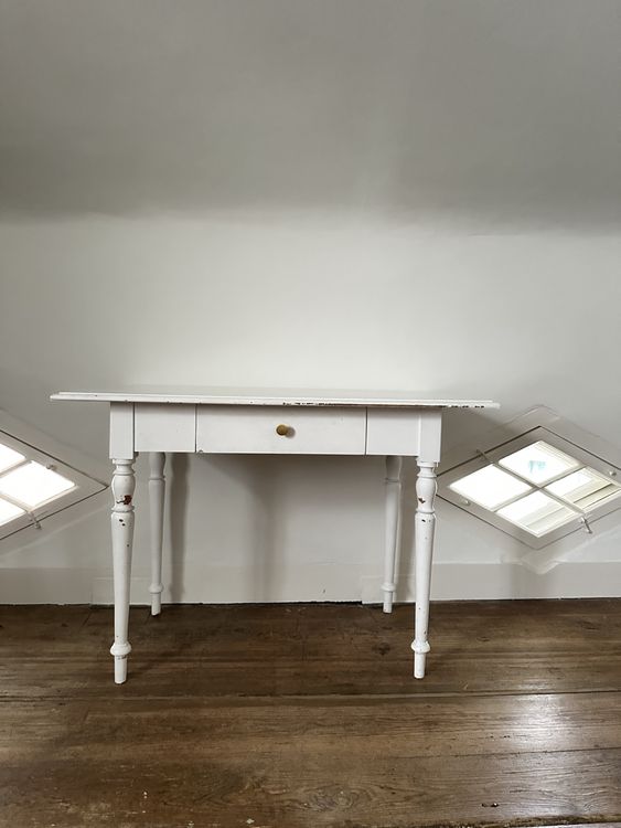 Schreibtisch 'Villa Lisette' Shabby White | Landhausstil, 5 Schubladen & Tür | Maße Ca. 148x77x69 Cm