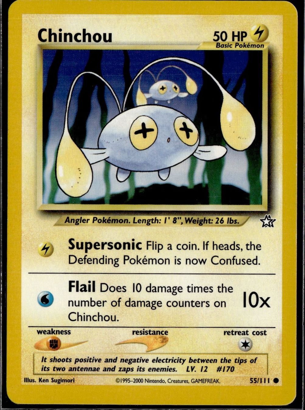 Pokémon Carte collezionabili: Chinchou 55/111 Neo Genesis – Usato da Zürich venduto da pokemon_cards