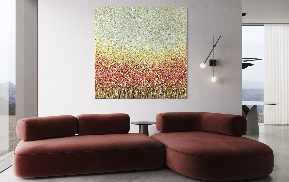 Gemälde: „Primavera" XL Artwork – Neu und originalverpackt aus Uznach von Spillmannkunst43 3