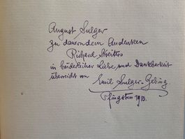Unikat 1913: Herausgeber-Widmungsexemplar / Basel / Sulger