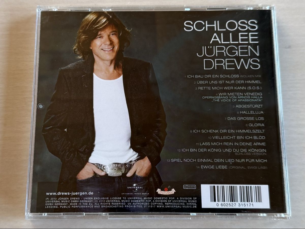 CD: Jürgen Drews - Schloss Allee CD – Usato da Oberried Brienz venduto da Chyara 1