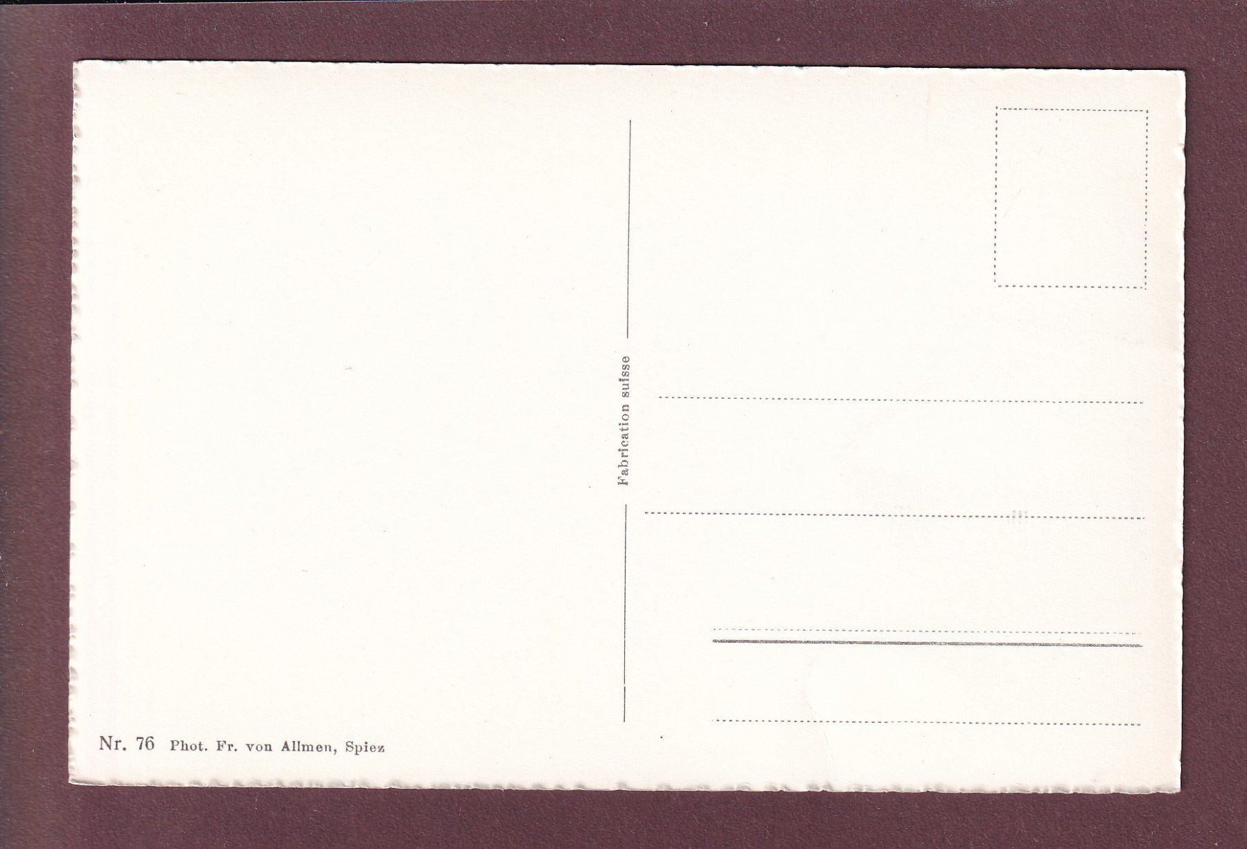 Cartoline postali: SPIEZ - Niederhorn – Usato da Pully venduto da nicecards 1