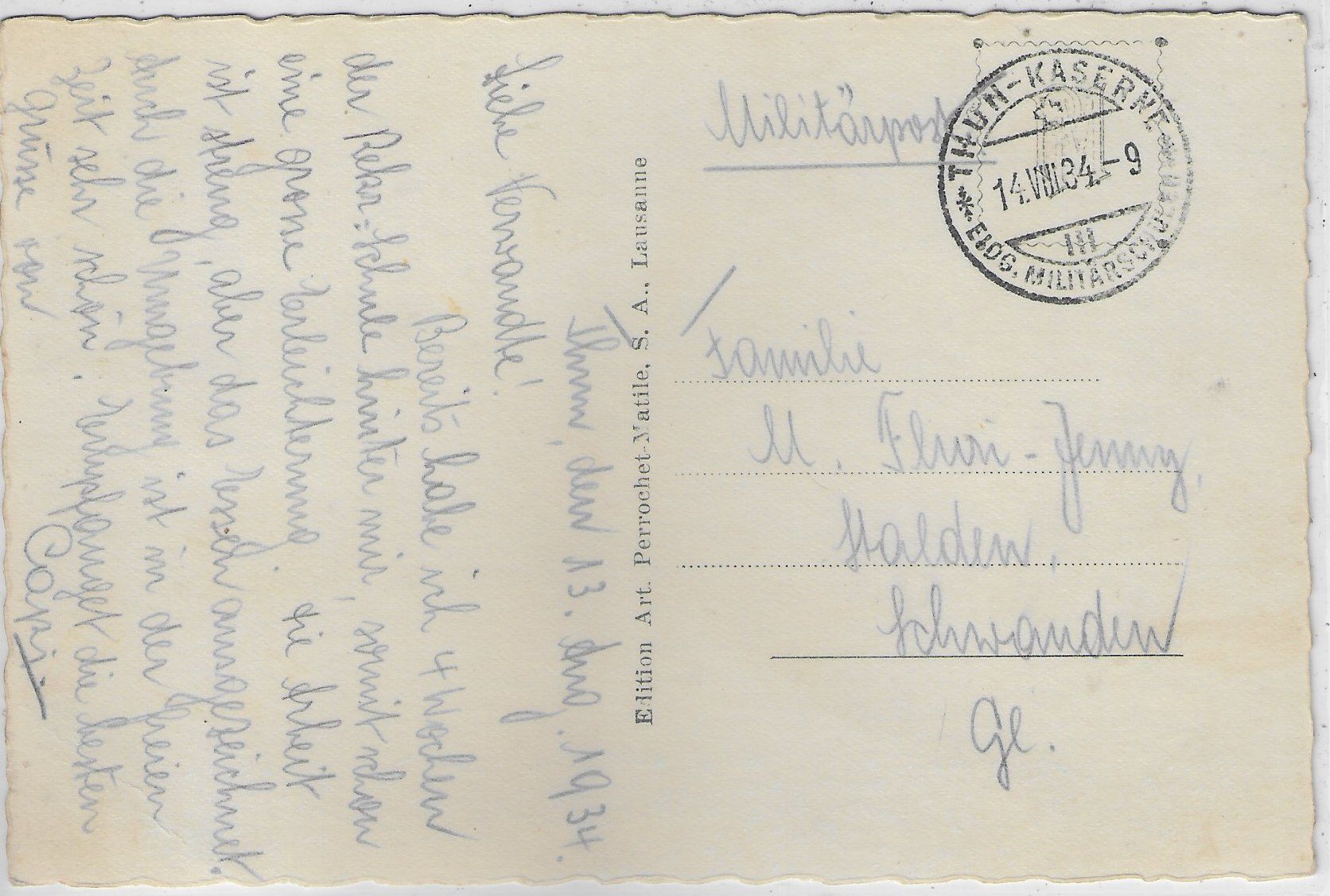 Cartoline postali: Thun und die Alpen – Usato da Ettingen venduto da Kartenplanet 1