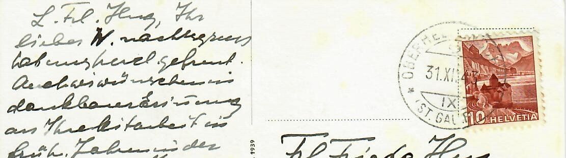 Cartoline postali: Oberhelfenschwil 1943 – Usato da Hochdorf venduto da Ziegel-16 1