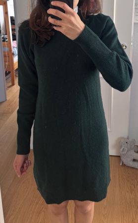 Sandro Strickkleid mit (abnehmbarem) Spitzenkragen