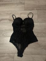Body en dentelle noir effet push-up