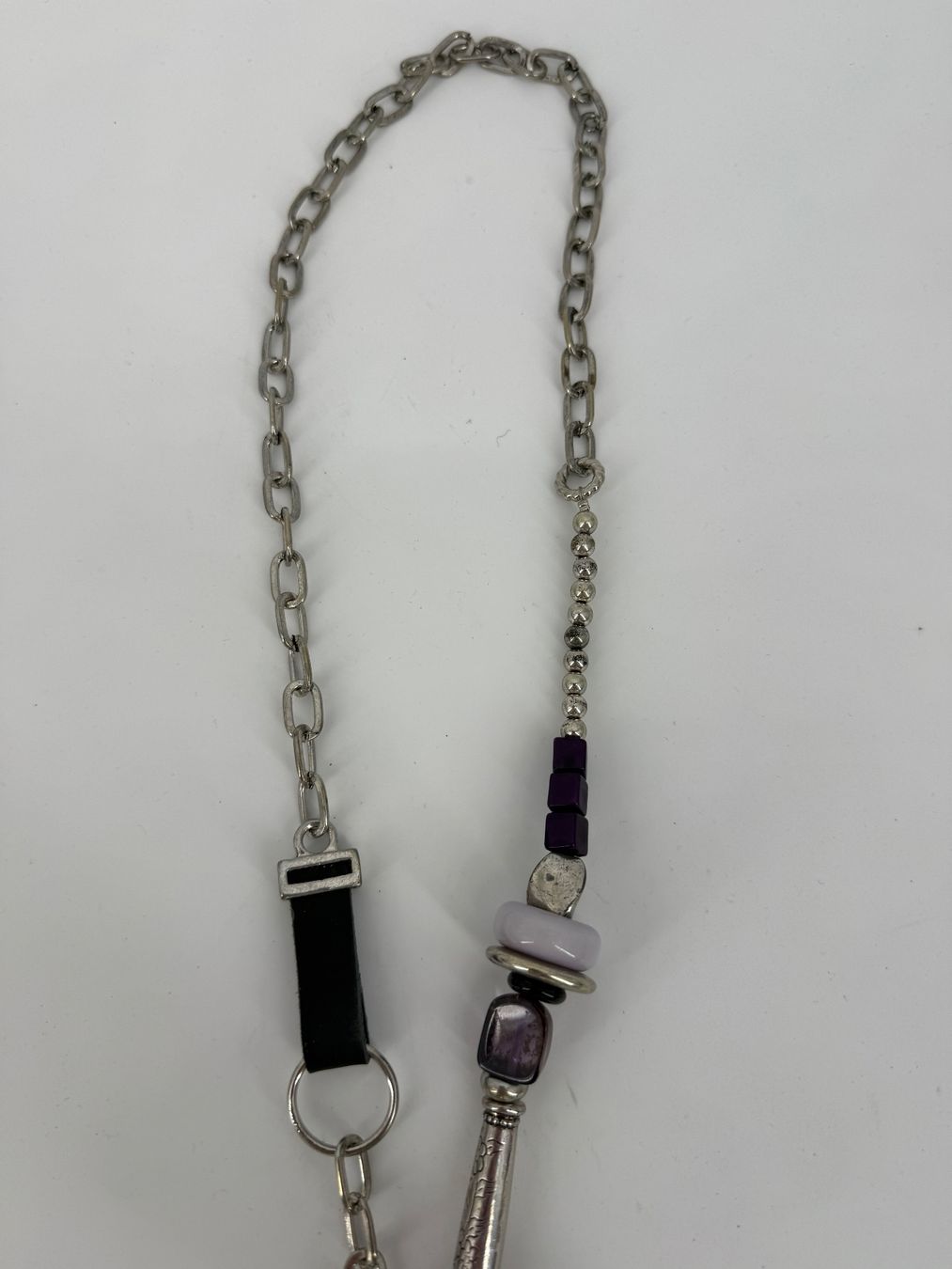 Catenine: Halskette mit Anhänger, Modeschmuck, silber/lila – Usato da Auenstein venduto da moin. 3