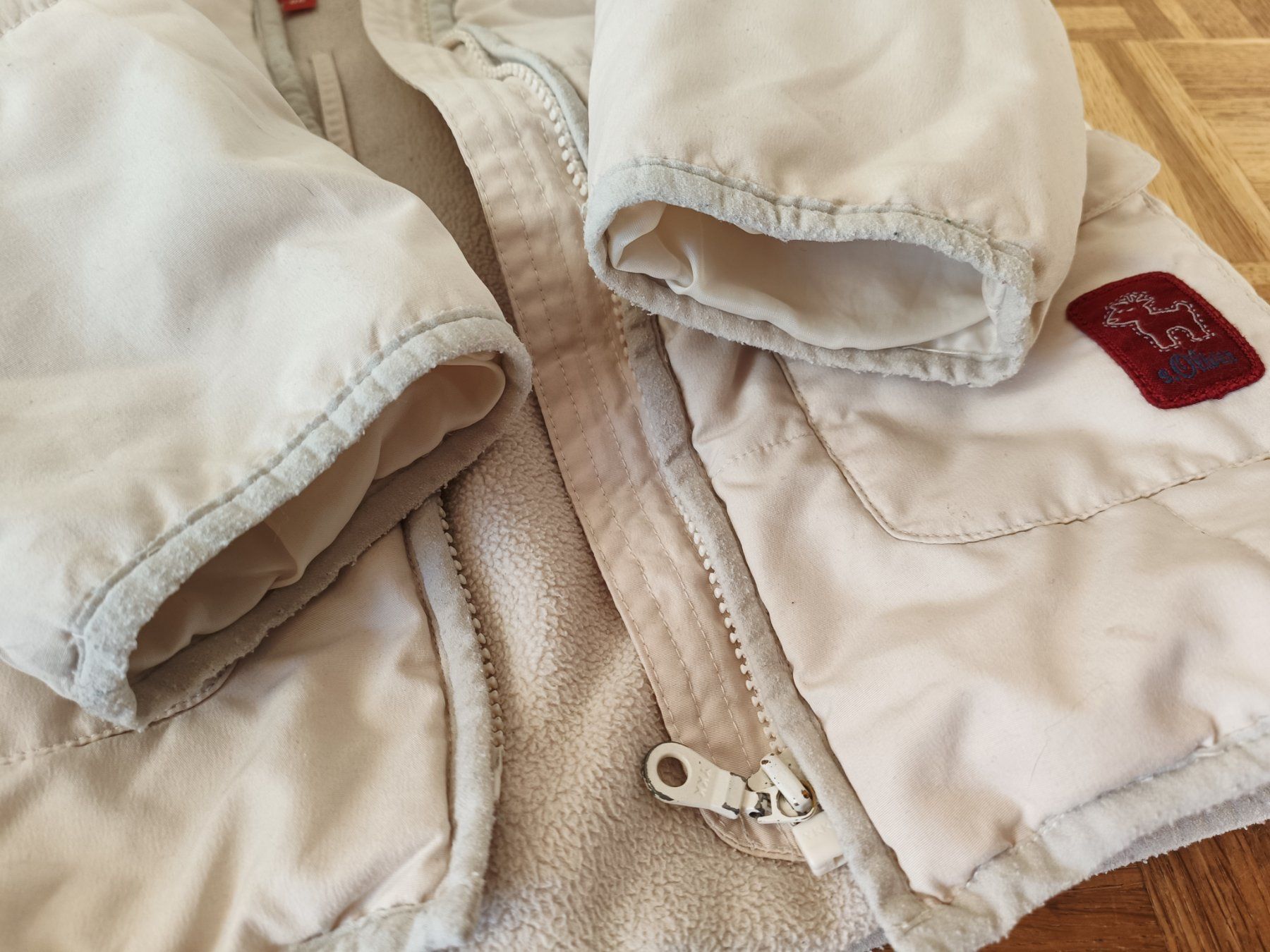 S.Oliver Jacken & Mäntel: S.Oliver Winterjacke beige Gr 86 mit Kapuze Kinder – Gebraucht aus Oberhofen Thun'see von cri_6md2 3