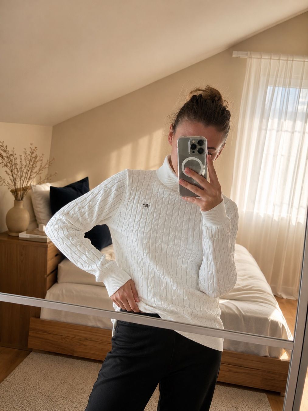 Gant Pullover & Sweatshirts: GANT  Cotton Turtleneck Sweater, Cable Knit, Size S – Neu (gemäss Beschreibung) aus Sattel von Zlata1