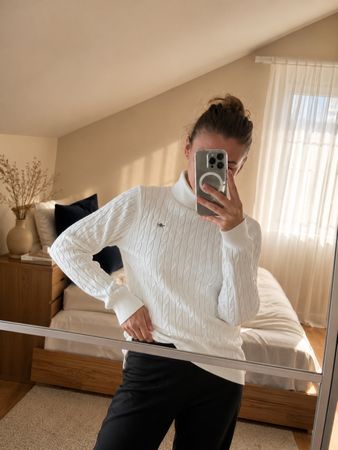 GANT  Cotton Turtleneck Sweater, Cable Knit, Size S