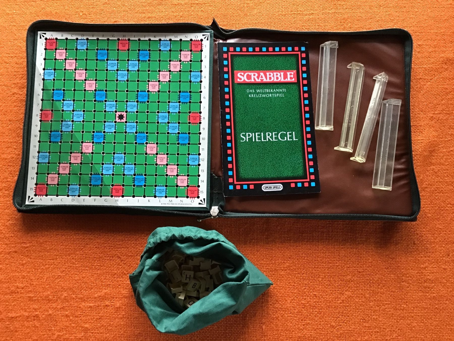 Spiele: Original Scrabble Spiel mit Etui, komplett – Gebraucht aus Rüti ZH von Wernika1